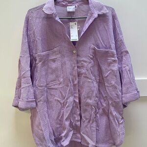 Out from Under (Urban Outfitters) Purple Oversized Netted Beach Coverup NWT